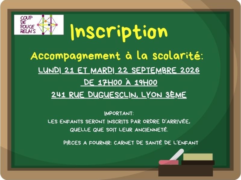 Image de l'article Inscriptions accompagnement à la scolarité
